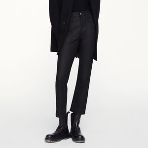 NWT ZARA coated slim pants black size 0, XXS